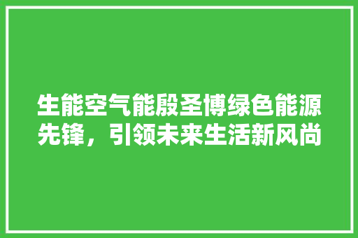 生能空气能殷圣博绿色能源先锋，引领未来生活新风尚