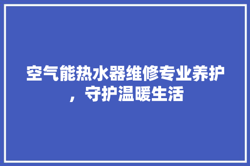 空气能热水器维修专业养护，守护温暖生活 家电维修