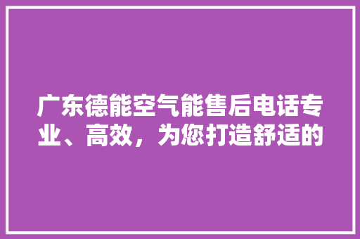 广东德能空气能售后电话专业、高效，为您打造舒适的家居环境