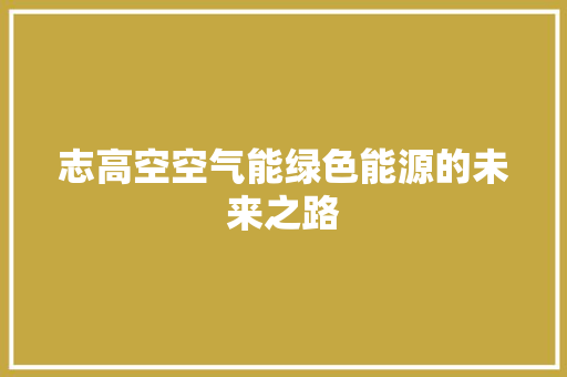 志高空空气能绿色能源的未来之路 墙体维修