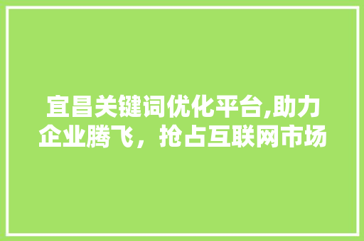 宜昌关键词优化平台,助力企业腾飞，抢占互联网市场制高点