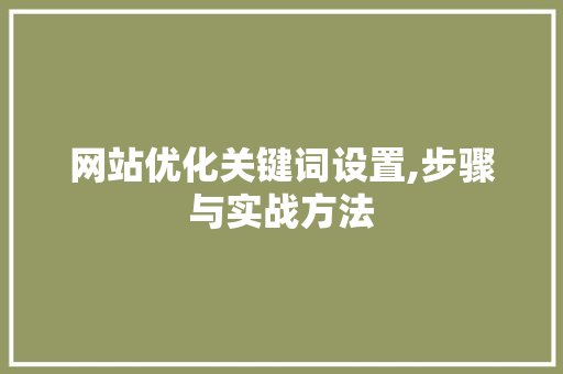 网站优化关键词设置,步骤与实战方法