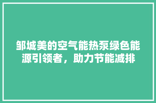邹城美的空气能热泵绿色能源引领者，助力节能减排