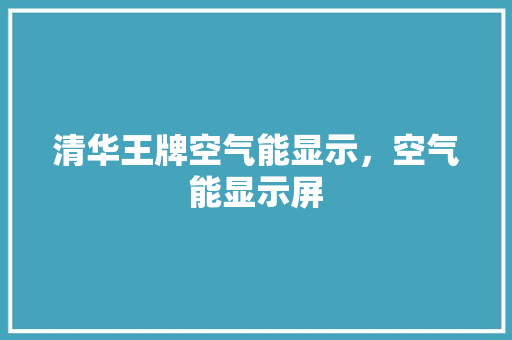 清华王牌空气能显示，空气能显示屏 汽车维修