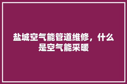 盐城空气能管道维修，什么是空气能采暖 厨房维修