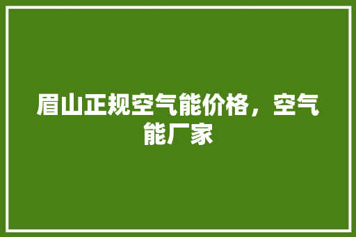 眉山正规空气能价格，空气能厂家 墙体维修