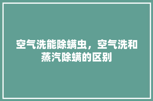 空气洗能除螨虫，空气洗和蒸汽除螨的区别 综合便民