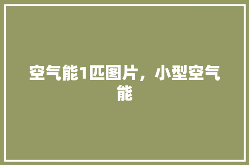 空气能1匹图片，小型空气能