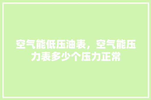 空气能低压油表，空气能压力表多少个压力正常 家电维修