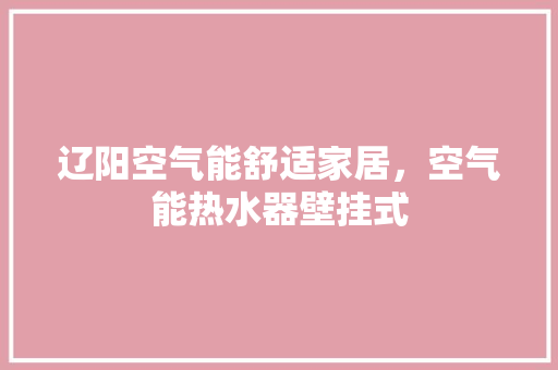 辽阳空气能舒适家居，空气能热水器壁挂式