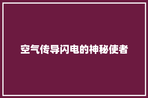 空气传导闪电的神秘使者