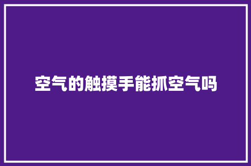 空气的触摸手能抓空气吗