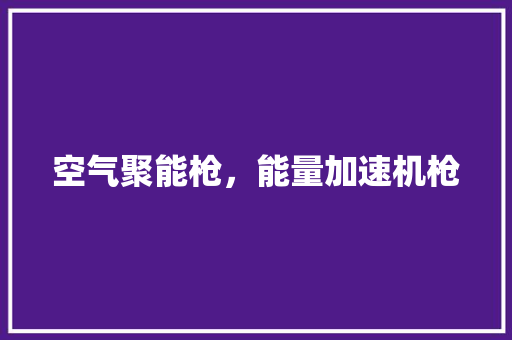 空气聚能枪，能量加速机枪 综合便民