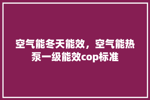 空气能冬天能效，空气能热泵一级能效cop标准 墙体维修