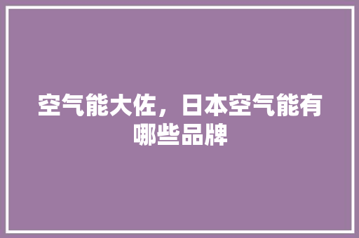 空气能大佐，日本空气能有哪些品牌 墙体维修
