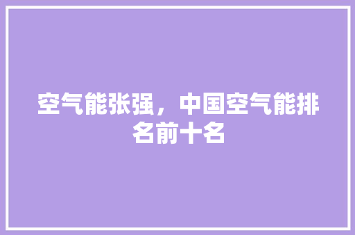 空气能张强，中国空气能排名前十名