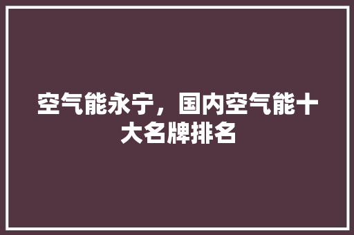 空气能永宁，国内空气能十大名牌排名