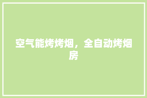 空气能烤烤烟，全自动烤烟房 汽车维修