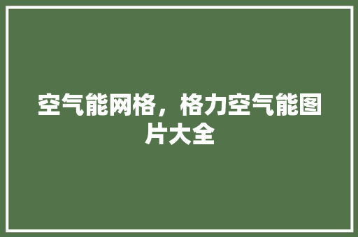 空气能网格，格力空气能图片大全