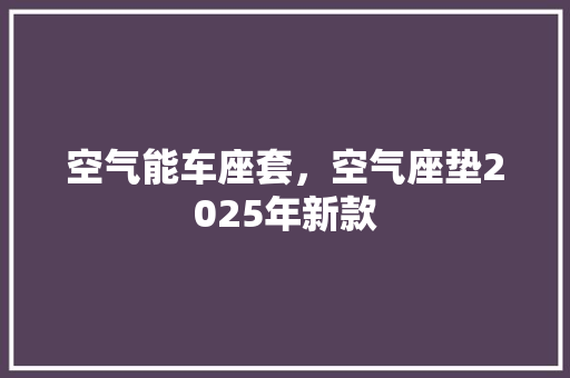 空气能车座套，空气座垫2025年新款