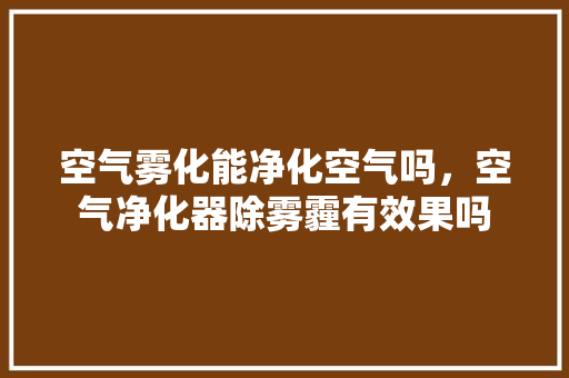 空气雾化能净化空气吗，空气净化器除雾霾有效果吗 墙体维修
