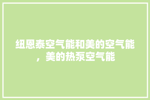 纽恩泰空气能和美的空气能，美的热泵空气能 厨房维修