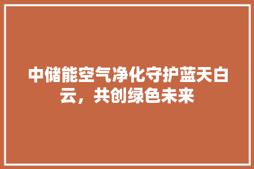 中储能空气净化守护蓝天白云，共创绿色未来 汽车维修