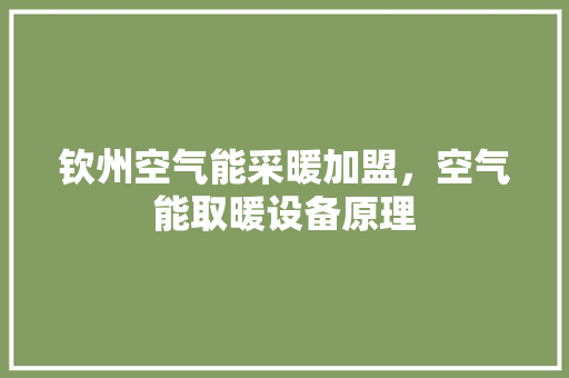 钦州空气能采暖加盟，空气能取暖设备原理 厨房维修