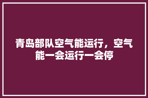青岛部队空气能运行，空气能一会运行一会停 家电维修