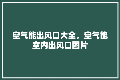 空气能出风口大全，空气能室内出风口图片 综合便民