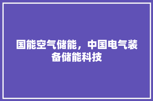 国能空气储能，中国电气装备储能科技