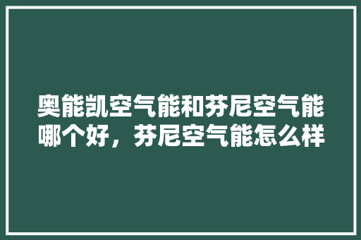 奥能凯空气能和芬尼空气能哪个好，芬尼空气能怎么样
