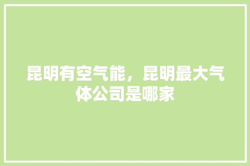 昆明有空气能，昆明最大气体公司是哪家 厨房维修