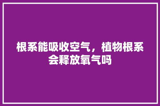 根系能吸收空气，植物根系会释放氧气吗