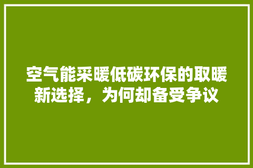 空气能采暖低碳环保的取暖新选择，为何却备受争议