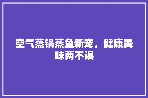 空气蒸锅蒸鱼新宠，健康美味两不误 厨房维修
