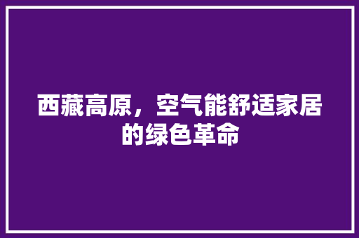 西藏高原，空气能舒适家居的绿色革命 汽车维修