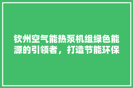 钦州空气能热泵机组绿色能源的引领者，打造节能环保新未来 墙体维修