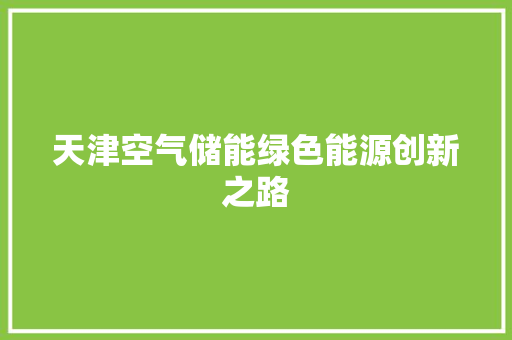 天津空气储能绿色能源创新之路 家电维修