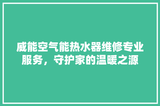 威能空气能热水器维修专业服务，守护家的温暖之源 综合便民