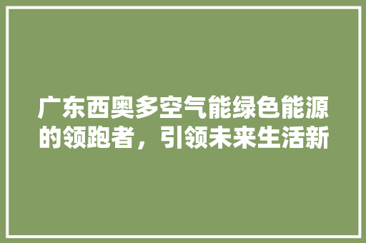 广东西奥多空气能绿色能源的领跑者，引领未来生活新风尚