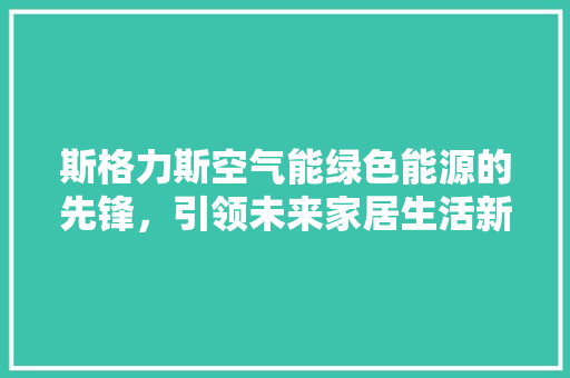 斯格力斯空气能绿色能源的先锋，引领未来家居生活新风尚