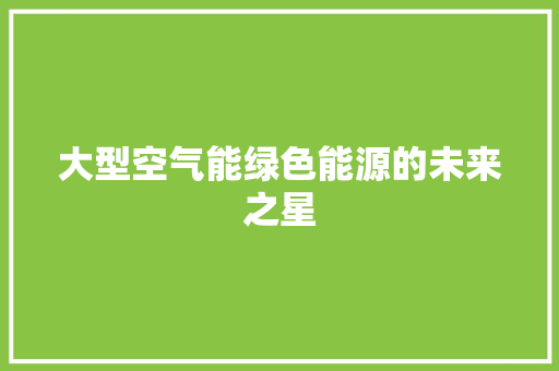 大型空气能绿色能源的未来之星 汽车维修
