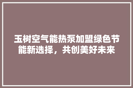 玉树空气能热泵加盟绿色节能新选择，共创美好未来 综合便民