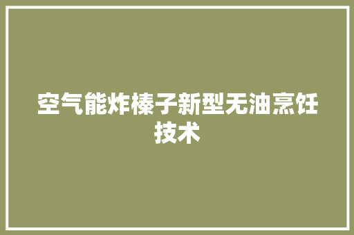 空气能炸榛子新型无油烹饪技术