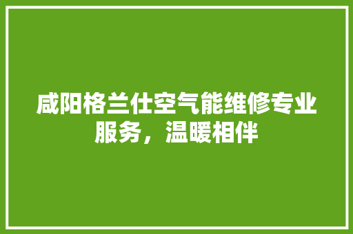 咸阳格兰仕空气能维修专业服务，温暖相伴 家电维修