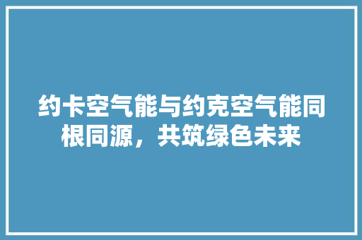约卡空气能与约克空气能同根同源，共筑绿色未来