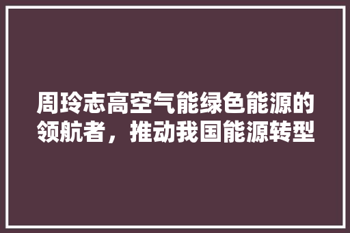 周玲志高空气能绿色能源的领航者，推动我国能源转型新篇章