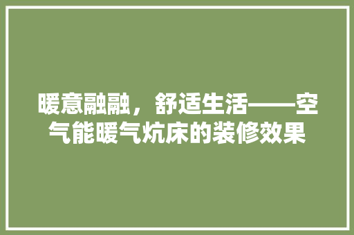 暖意融融，舒适生活——空气能暖气炕床的装修效果 综合便民