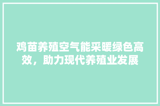 鸡苗养殖空气能采暖绿色高效，助力现代养殖业发展 墙体维修